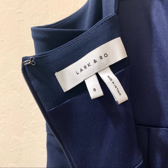 Lark & Ro Navy Sleeveless Square Neck A-Line Dress w/ Pockets - Size 8 (EUC) - Picture 7 of 10